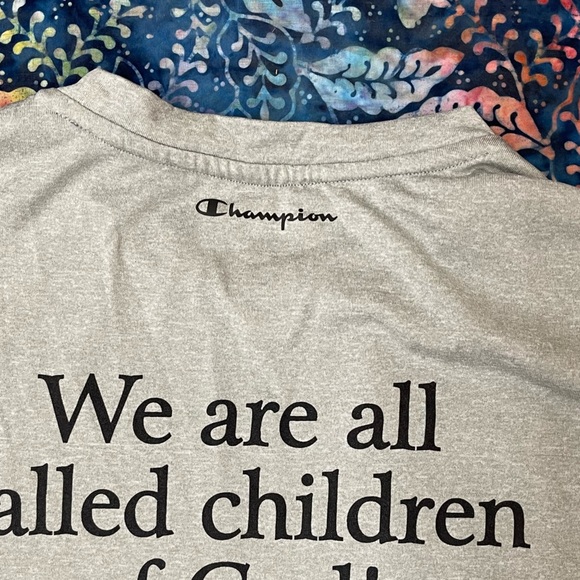 Champion Performance Vapor Belong 1 John 1:3 Scrabble Tile Shirt Size Small - Picture 8 of 8